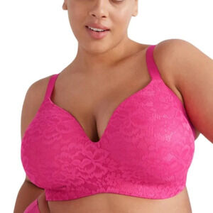 Knix Womens 6  WingWoman Contour Bra Pink Lace